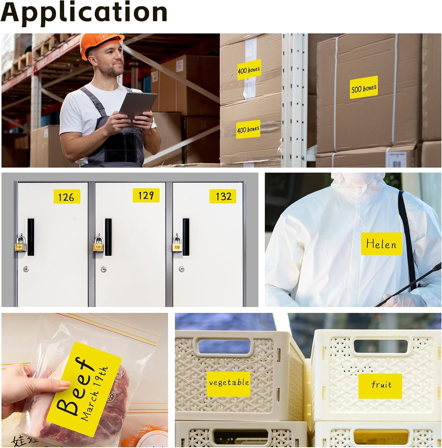 PARLAIM 3 X 5 Inch Rectangle Adhesive Color Coding Stickers,Square Inventory Stickers -250 Per Dispenser Box (Fluorescent Green)