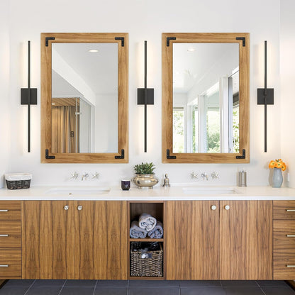 TRAHOME Full Length Mirror with Wooden Frame, 56"X22" Solid Wood Standing Floor Mirror for Farmhouse, Bathroom, Bedroom Decor, Hanging or Leaning Wall-Mounted