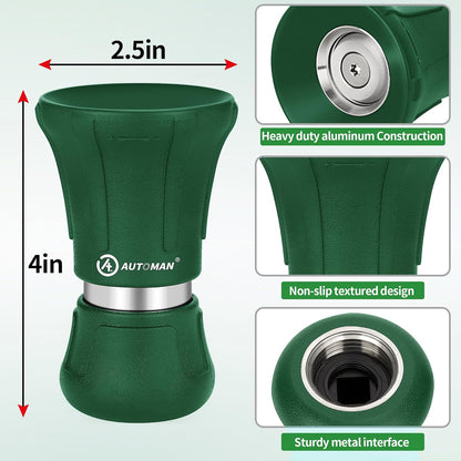 AUTOMAN Garden Hose Nozzle Heavy Duty, Fireman Hose Nozzle, High Pressure Water Hose Sprayer Nozzle, Adjustable Spray Nozzles for Washing Car, Cleaning Ground, Watering Plants, Showing Pets