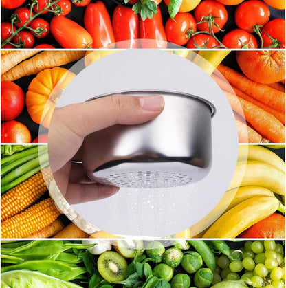2pcs Swan Sink Strainer Basket, Premium Stainless Steel Hanging Kitchen Sink Filter Basket Quick Drain Practical Kitchen Tools for Fruit Vegetable(Silver, Large)