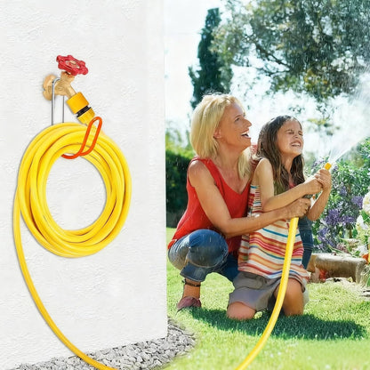 Metal Garden Hose Holder Wall Mounted Water Hose Holder for Outside Yard 304Stainless Steel Solid Hose Hook Holds Up to 50Ft(1, Black)