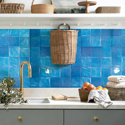5 Sheets Peel and Stick Backsplash, Self Adhesive Wall Tiles, 3D Adhesive Tile Backsplash, 12"x12"Premium Self Adhesive Wall Tiles Peel and Stickfor Kitchen, Bathroom, RV(Spring Moss)