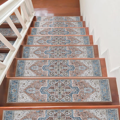 OJIA Stair Treads Non Slip for Wooden Steps Indoor 15PCS Carpet Stair Treads, Rubber Backing Stair Carpet Treads, Residue Free 8"x30" Staircase Step Treads Edging Stair Rugs for Kids & Pets, Gray