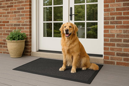 Guardian WaterGuard Indoor/Outdoor Wiper Scraper Floor Mat, Rubber/Nylon, 3'x4', Grey