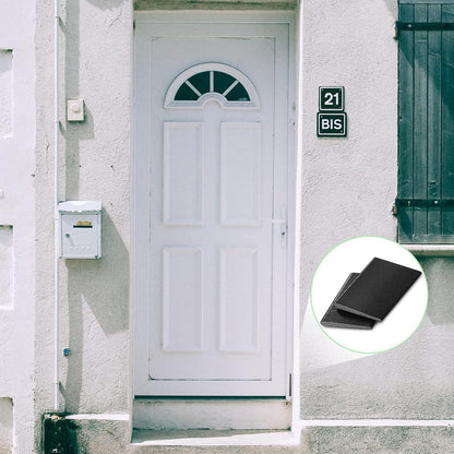 Jetec 6 Peices Self-Adhesive Door Corner Seals, Gap Filler Seal Strip Weather Stripping Draft Stopper Door Frame Seal Corner Foam for Weather Protection Isolation of Noise(Black)