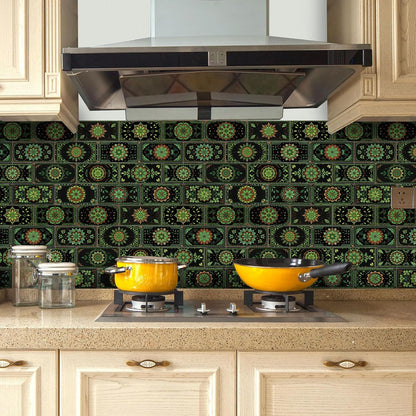 VICCI 32Pcs Tile Decals - Peel and Stick Kitchen Backsplash - Decorative Wall Tiles Stickers 8" x 4" Self-Adhesive Waterproof Removable for Bathroom Cabinets Home DIY Projects Decor