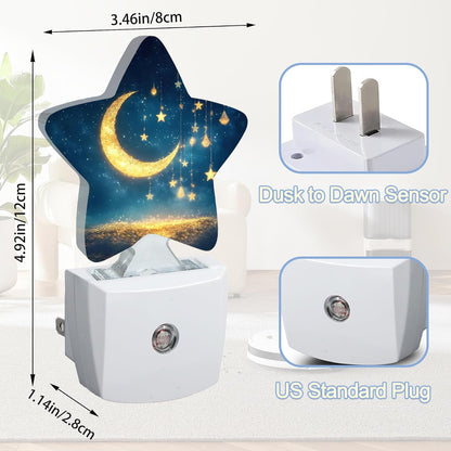 Lavender Butterfly Nightlight,Summer Flowers Star Night Lights Plug into Wall Decorations for Bedroom Bathroom,Dusk to Dawn Sensor Kitchen Hallway Stairs Energy Efficient Desk Lamp