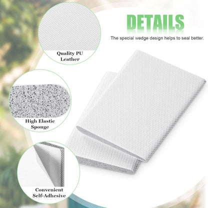 Jetec 6 Peices Self-Adhesive Door Corner Seals, Gap Filler Seal Strip Weather Stripping Draft Stopper Door Frame Seal Corner Foam for Weather Protection Isolation of Noise(Black)