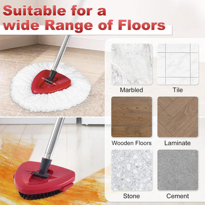 Mop Head Replacement, Base, Mop Handle for Ocedar RinseClean 2-Tank System, 2 Microfiber Mop Refills, Extendable Length 30-59" Mop Handle, Base and Scrubber for All Hard-surfaced Floor