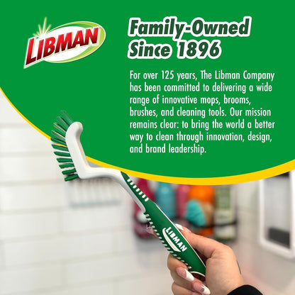 Libman Heavy Duty Scrub Brush Kit | Cleaning Brushes for Household Use | Tub Scrubber | Easy Grip Scrub Brush | Big Job Kitchen Brush | Dual Sided Tile & Grout Brush | 3 Different Brushes Included