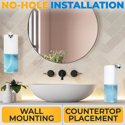 Automatic Soap Dispenser Touchless - 13.5 Oz Automatic Hand Soap Dispenser, 4-Level Adjustable Foaming, Rechargeable and Long-Lasting, Good for Kitchen, Bathroom, Hotels, Great as Home Essentials Gift