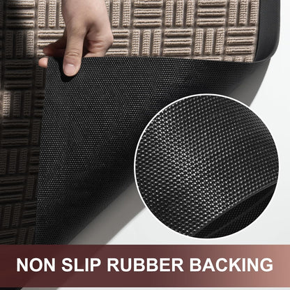 Mibao Front Door Mat, Heavy Duty Durable Welcome Mat for Outdoor Indoor, Dirt Trapper Waterproof Super Absorbent Door Mat for Entryway Outside Patio Porch, 29.5" x 17", Grey