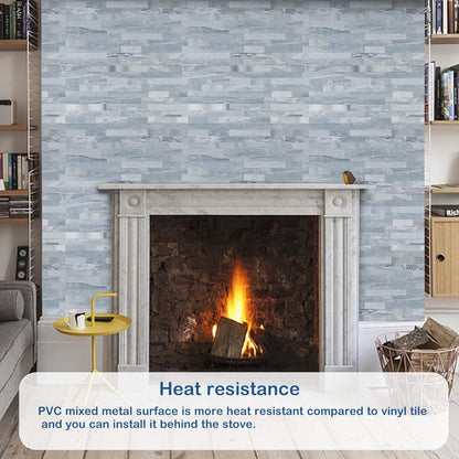 Midcard 20 Sheet Peel and Stick Backsplash, White Marble PVC Wall Tile for Kitchen Backsplash