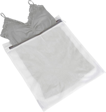 Laundry 360 Large Mesh Wash Bag | Laundry | Washing Machine | Zipper Closure | Prevents Pulling and Tearing | Clothes | Garments | Delicates | Socks | White