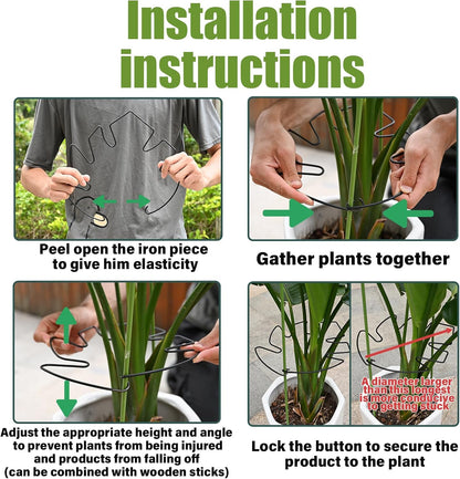 Yohsnor Monstera Plant Stem Support System - 5 Piece Set (5.5x4.7in) | Durable Plant Support Stakes for Climbing Plants & Fishbone Cactus | Ideal Leaf Stabilizer for Indoor Plants & Monstera Care