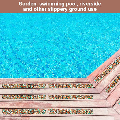 Waterproof Tape for Pools, 4" x15FT Heavy Duty Anti Slip Stair Treads Outdoor Tape Non-Slip Rubber Grip Tape Shower Strips Slip Resistant Tape Traction Tape for Stairs Showers Bathroom Trails