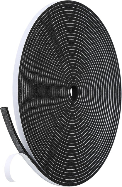 16Feet Weather Stripping Seal (1/2 Inch X 1/4 Inch) for Door Window, High Density Foam Tape, Soundproofing, Insulation Strip, Door Sealers for Door Frame- White