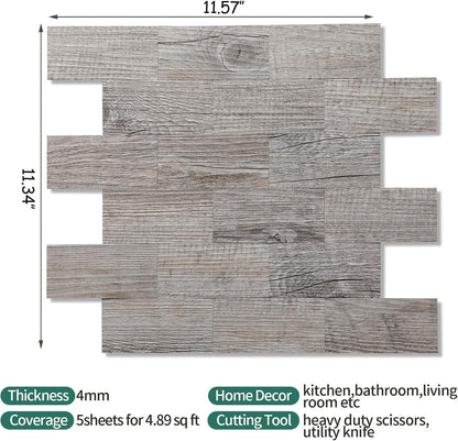 2026 New Upgrade Peel and Stick Backsplash Tile, Peel and Stick 11.34" X 11.57" Wall Tile for Kitchen, Bathroom, Fireplace, Laundry (Beige Ecru, 10 Packs)