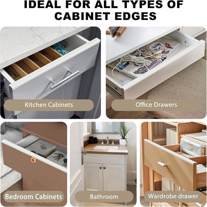 Cabinet Protectors for Kitchen Cabinets, Cabinet Door Protector Trash Drawer Protector Edge Guard, Plastic Slip on Protectors for Cabinets– 3/4" Thick, 18" Length