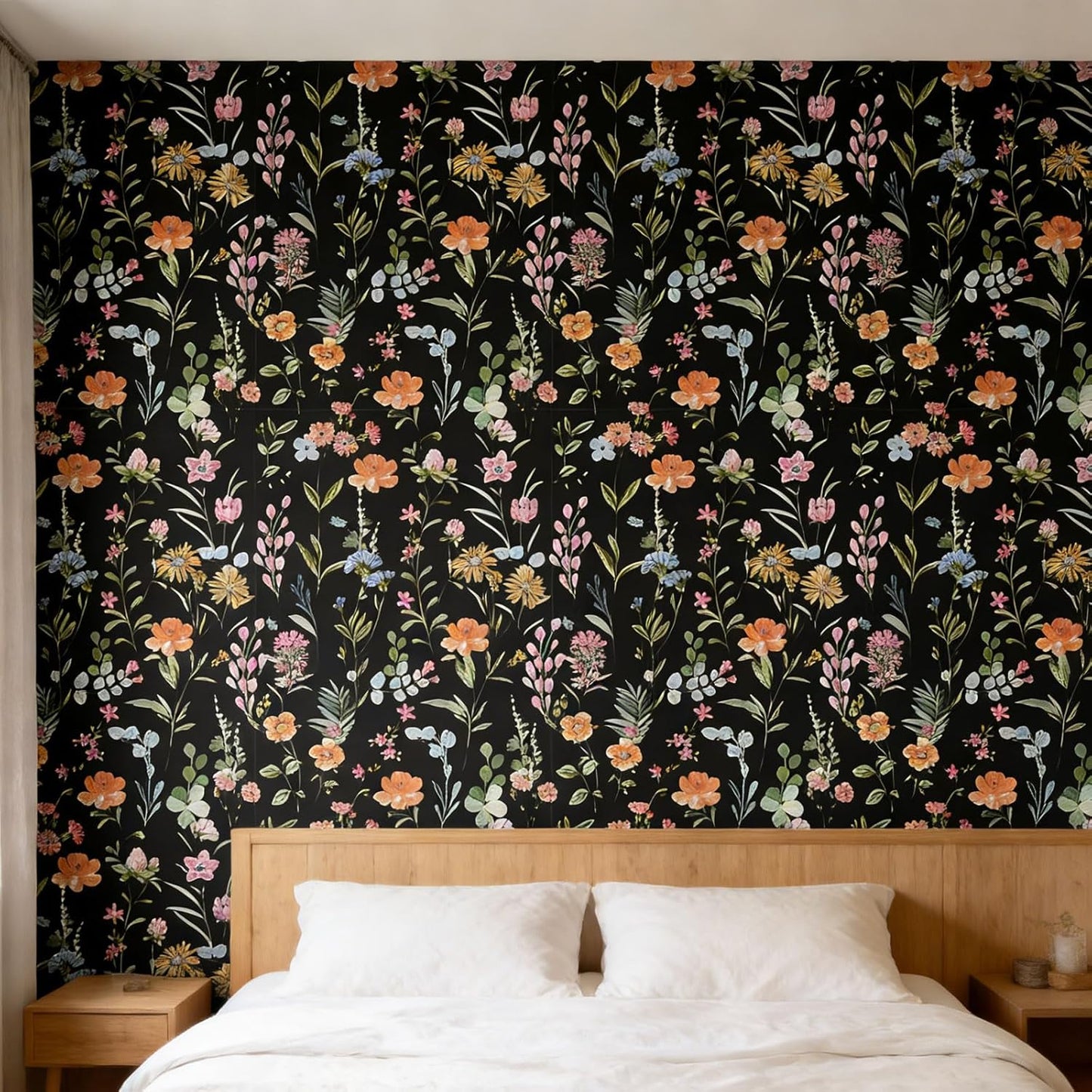 Removable Peel and Stick Wallpaper Boho 17.5 x 118 in Floral for Bedroom Bathroom Easy Peel Off Stick on Wallpaper Contact Paper Renter Friendly Wall Paper