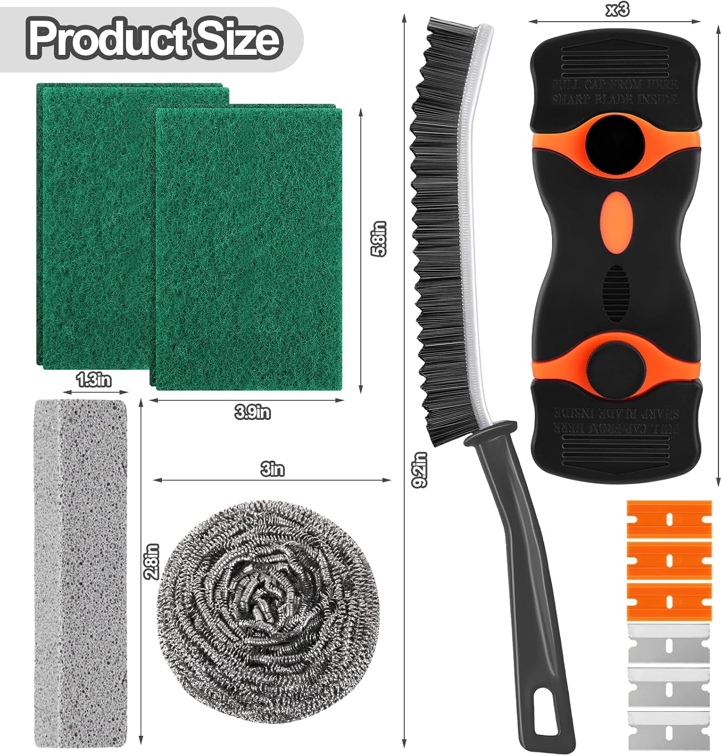 XANGNIER Heavy Duty Oven Cleaner Brush Sets,Oven Cleaning Kits Tools Accessories