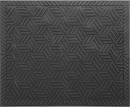 M+A Matting SuperScrape Plus Outdoor Heavy-Duty Scraper Mat – Lightweight Durable Oil-Proof Slip-Resistant High-Traffic Indoor/Outdoor Entrance Mat for Commercial Use, Rectangular, Black, 4' x 6'