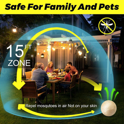 Mosquito Repellent Balls 12 PCS, Outdoor, Indoor, Travel Size | 30-Day Protection, Non-Toxic & Plant-Based | Safe for Kids, Pets | Patio, Camping, Yard Defense