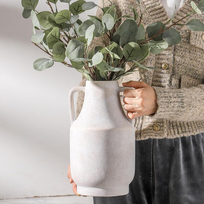 Ceramic Vase Set of 3, Modern Decorative Vases for Home Decor, Small Flower Pottery Vase Sets, Boho Farmhouse Rustic Vases for Living Room, Kitchen, Bedroom, Bathroom, Shelf, Table