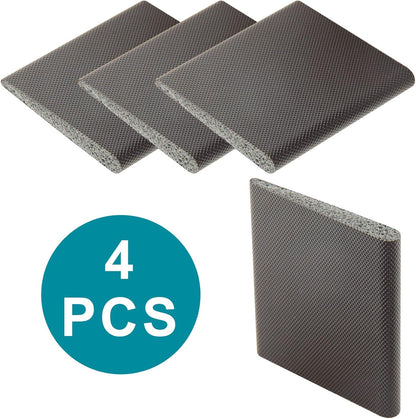4 Pcs Door Corner Seals, Exterior Door Jamb Frame Seal, Self-Adhesive Wedge Draft Stoppers Foam Pads for Weather Stripping Noise Isolating (White)