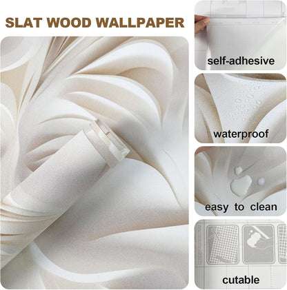Floral Peel and Stick Wallpaper 3D Effect Interior Wall Décor Contact Paper Self Adhesive Removable Renter Friendly for Bedroom Living Cabinet Room 17.7in x 9.8ft (Not Textured Wallpaper