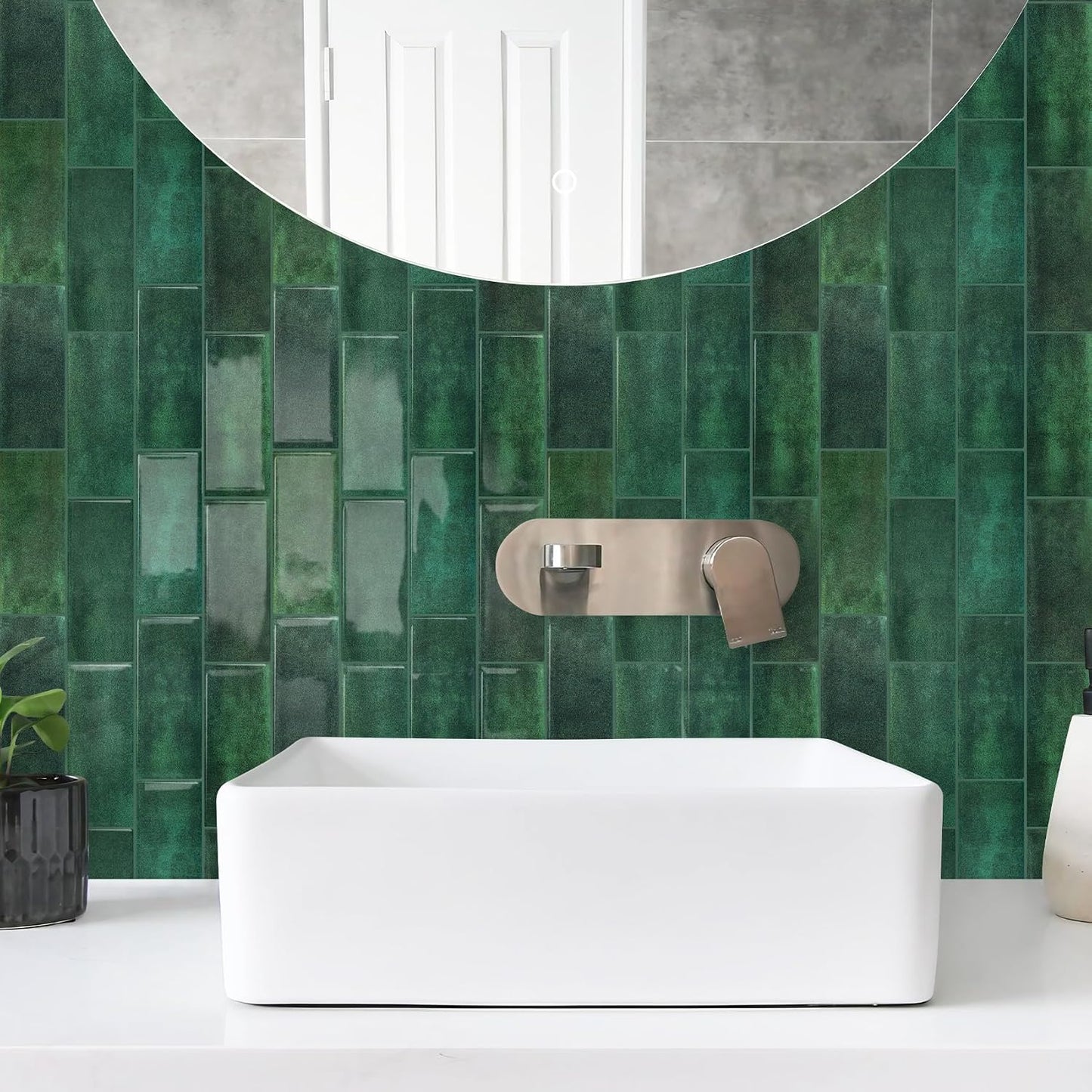 STICKGOO 10 Sheets Subway Tile Peel and Stick Backsplash, Extra Thick 3D Wall Tiles with Commercial-Grade Adhesive for Kitchen, Bathroom, Laundry Room,11.56"x8.38"(White)