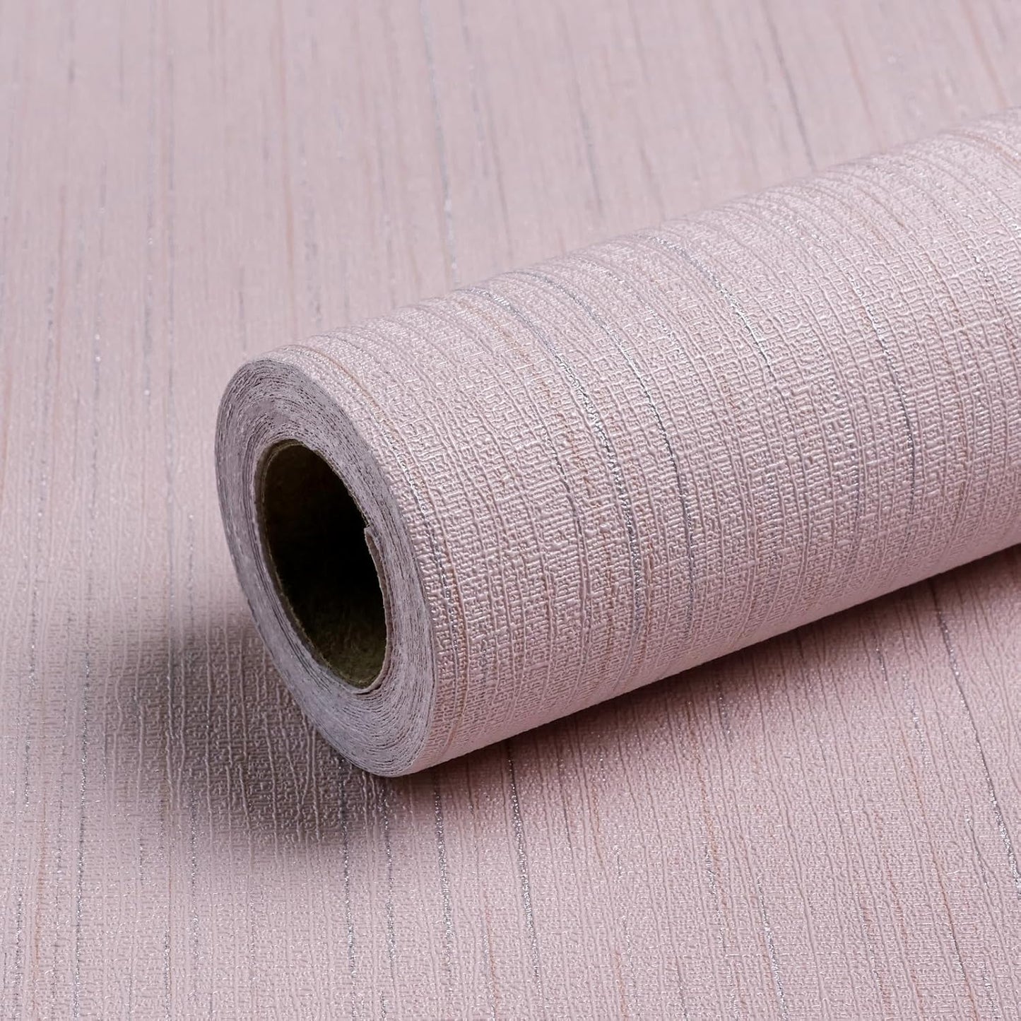 Light Blue Peel and Stick Grasscloth Texture Wallpaper 15.7"x120" Vintage Wallpaper Removable Waterproof