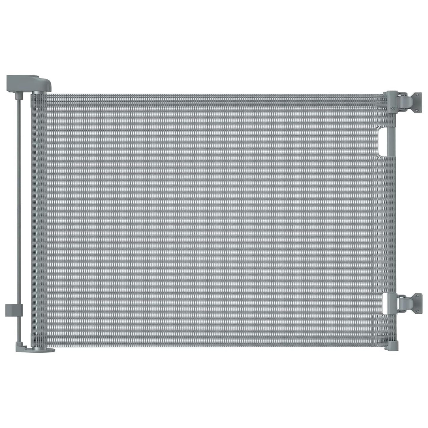 Retractable Baby Gates, Mesh Dog Gate for Doorways, 33.6" Tall, Expands to 55" Wide,Pet Safety Essential Fit for Baseboards, Wide Toddlers Gates for Hallways, Indoor & Outdoor,Gray