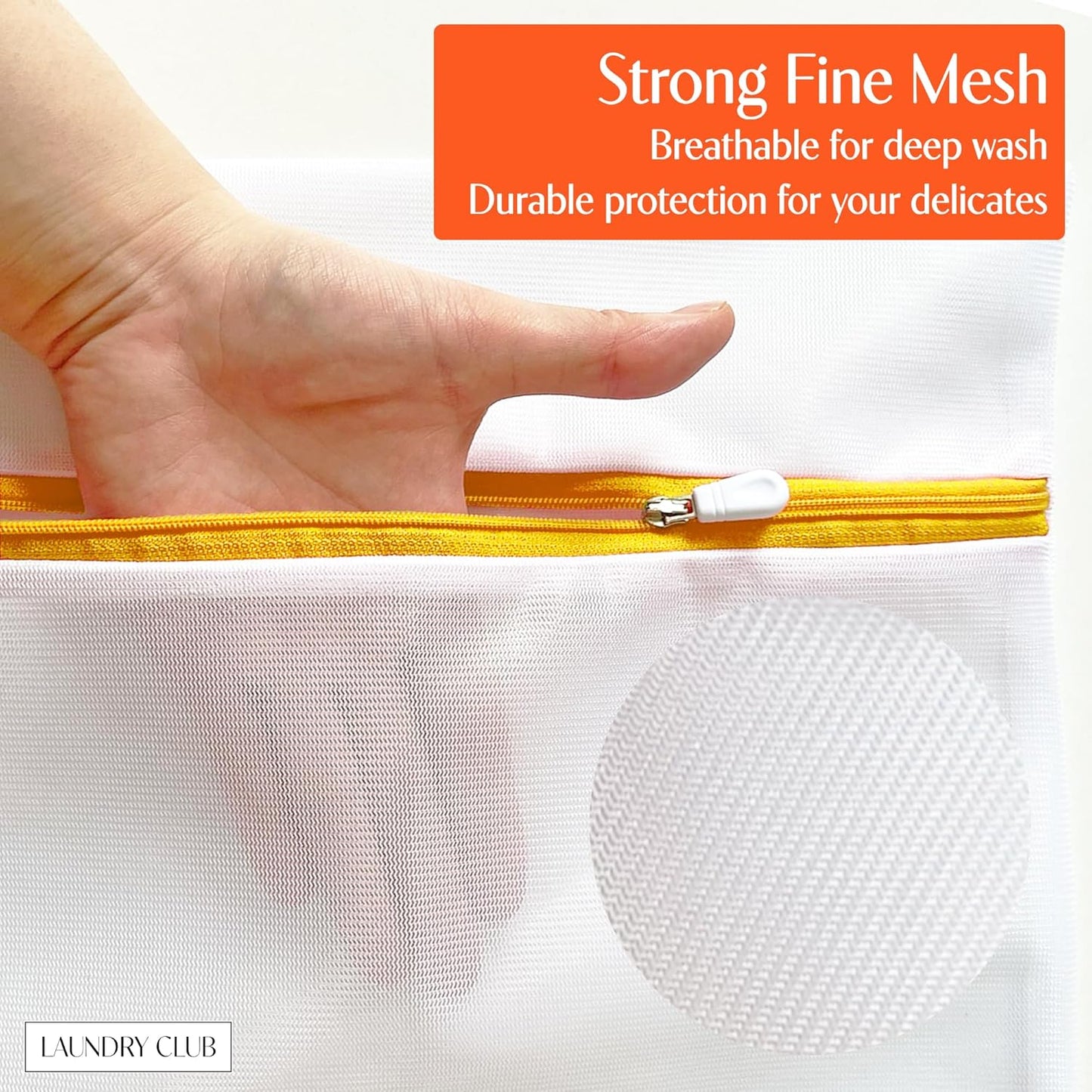 4 Pack Mesh Laundry Bags for Delicates 12inx16in LAUNDRY CLUB® | Dryer Safe, Breathable Fine Net, Sturdy Anti-Rust Zipper, Mesh Laundry Bags for Lingerie, Bra, Underwear, Socks