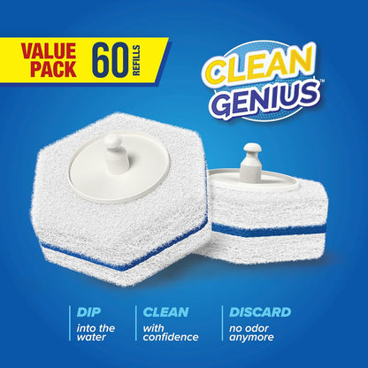 CleanGenius Disposable Prefilled Toilet Cleaning Scrubbers (30 Count)
