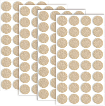 Sibba 128Pcs Felt Furniture Pads, Self Adhesive Round Furniture Pads for Chair Legs, Non Slip Anti Scratch Floor Protectors for Hardwood Floors, 0.75 Inch Round, Beige