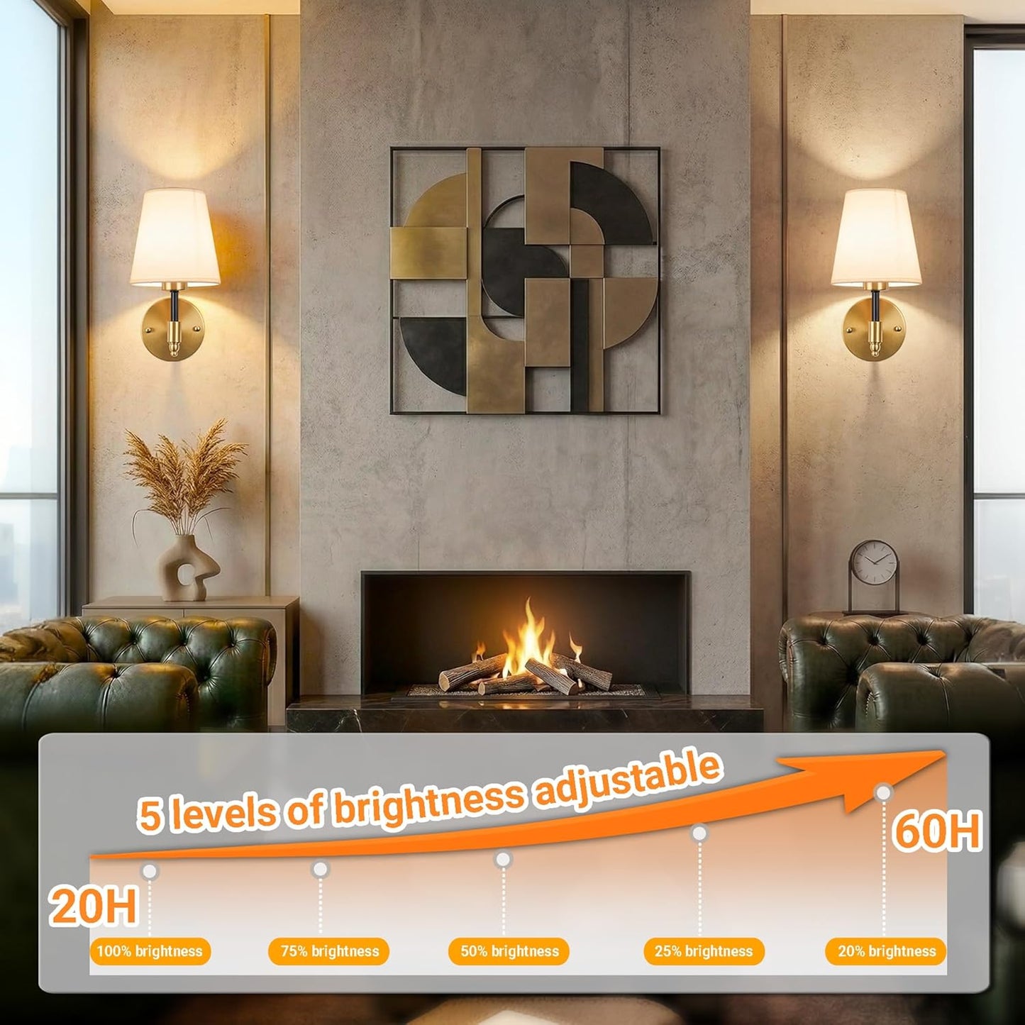 Nekhung Battery Operated Wall Sconces Set of Two, Wireless Battery Wall Light with 10000mAh RGB Dimmable Magnetic Bulb and Remote, Rechargeable Sconce Wall Decor for Bedroom Living Room Hallway