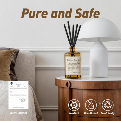 Luxury Hotel Scent Reed Diffuser Rifill 400ml (13.53oz) with 6 Reed Sticks | English Pear & Freesia Scent | Home, Bathroom & Office Decor | Long-Lasting Room Freshener | Premium Gift Set