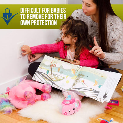 Outlet Covers Baby Proofing (50 Pack) Safe & Secure Electric Plug Protectors | Sturdy Childproof Socket Covers for Home & Office | Easy Installation | Protect Toddlers & Babies | White