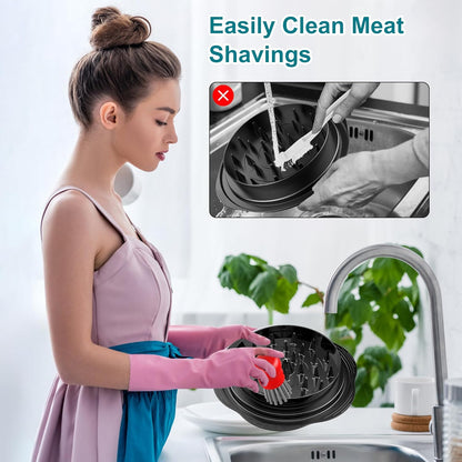 Mini Dish Brush for Cleaning Chicken Shredder, Palm Brush Dish Scrubber with Ergonomic Grip, Kitchen Brush for Washing Dishes, Pans, Pots, Sink (1, Black)