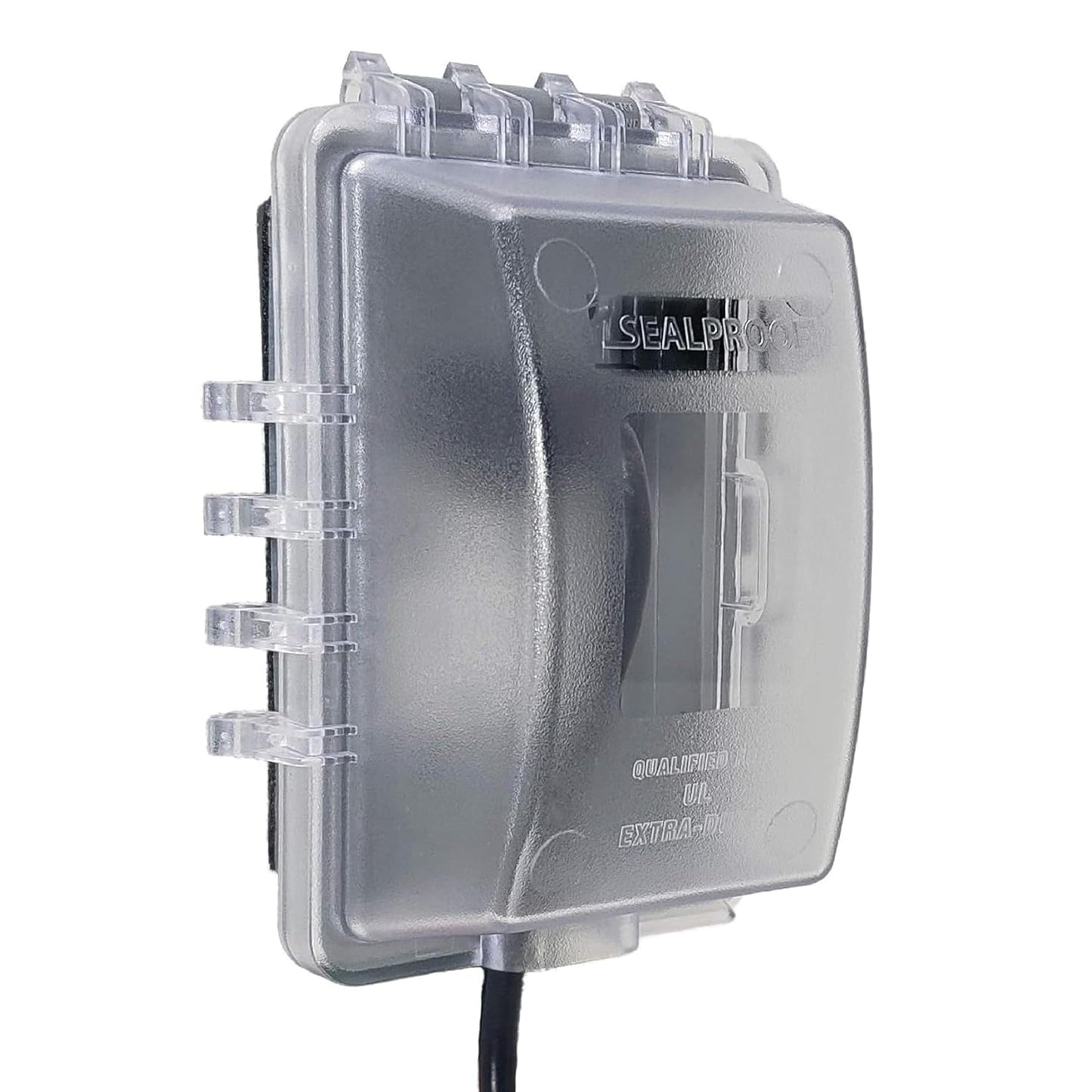 Sealproof 1-Gang Extra Deep Weatherproof in Use Outdoor Duplex Outlet Cover with Box Kit, Lockable, UL Extra Duty Compliant, 18 Configurations