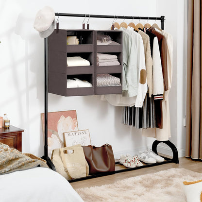 GRANNY SAYS 3-Shelf Hanging Closet Organizer and Storage, Collapsible Hanging Closet Shelves, Hanging Organizer for Closet & RV, Gray, 29 ½" H X 12" W X 12" D, 1-Pack