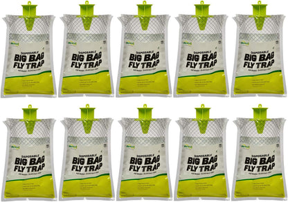 RESCUE! Big Bag Fly Trap – Disposable, Outdoor Use - 10 Traps
