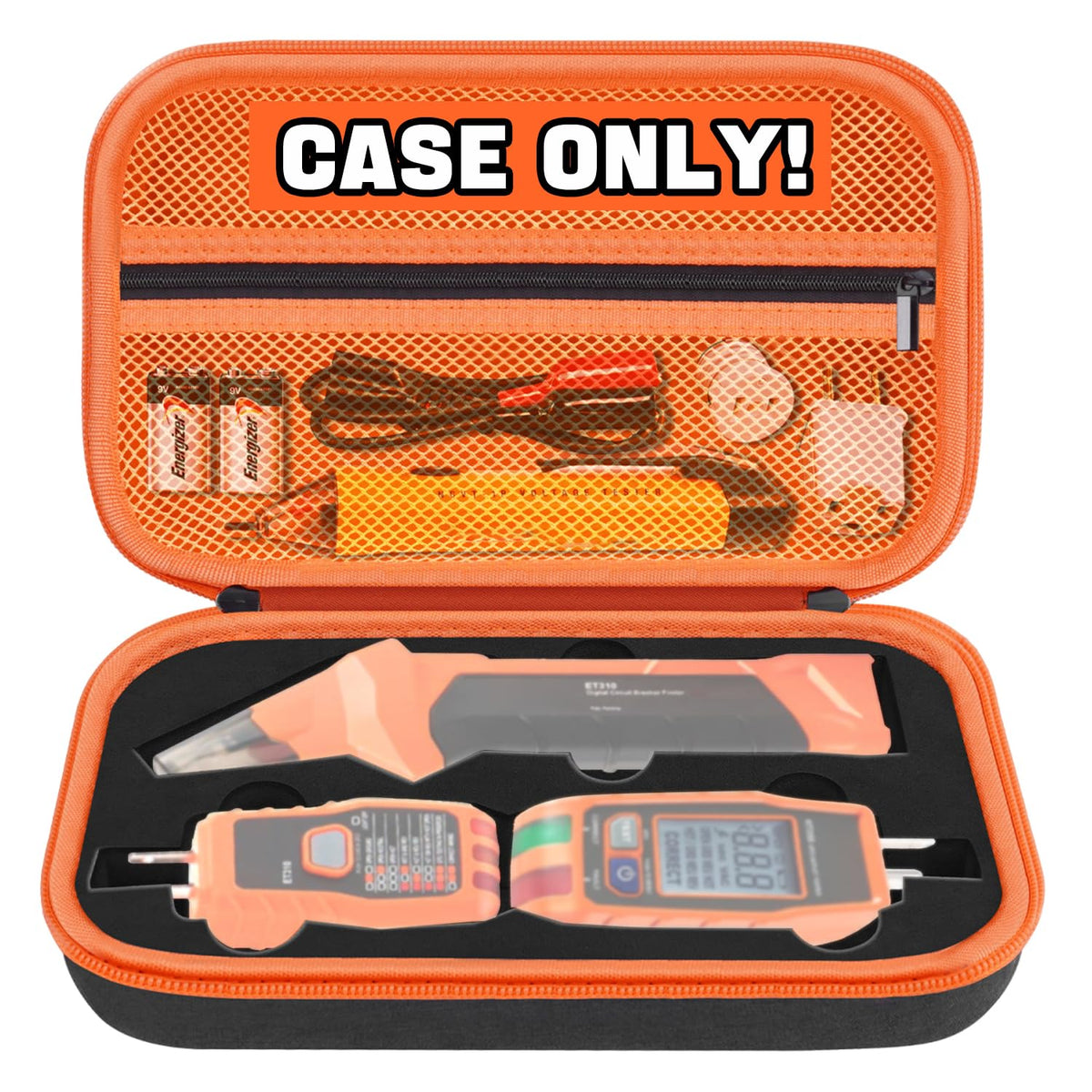 Storage Case Only for Klein Tools Electrical Testers -Hard Protective Carrying Bag Compatible with 80101 Circuit Breaker Finder Kit & ET310/ 69149P Digital Multimeter, XL Size (Does NOT Include Tools)