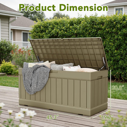 Devoko 30 Gallon Resin Deck Box Waterproof Outdoor Storage Box for Patio Furniture Pool Accessories Indoor Storage for Cushion Garden Tools (30 Gallon, Black)