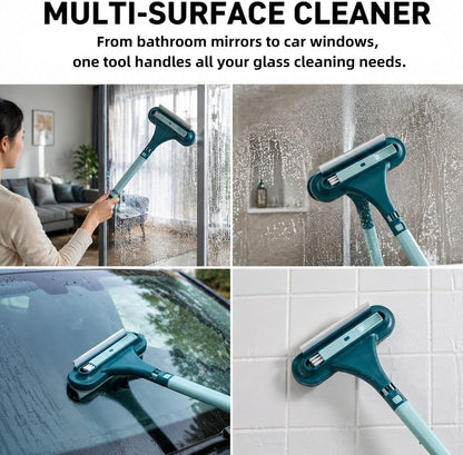 Window Screen Cleaning Brush, Upgraded 2 in 1 Mesh Screen Cleaner with Squeegee, Multi-Purpose Cleaning Brush for Home Window Glass Porch Screens