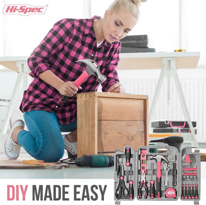 Hi-Spec Small Tool Kit Compact Set for Home and Office DIY, Green Mini Tool Box for Basic Household Repairs, Starter Toolkit in a Portable Toolbox Case.