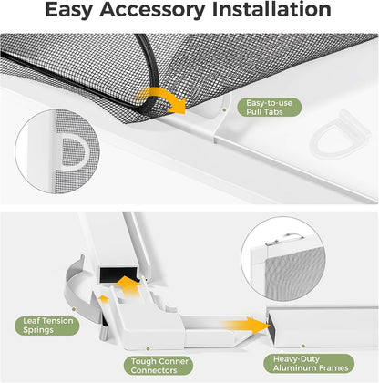 FLYZZZ 2-Pack Window Screen Frame Kit, Heavy-Duty DIY Window Screen Replacement Kit up to 48" x 60" with Upgraded Aluminum Frame (125g/m), Full Tool Set & Easy-Install Clips