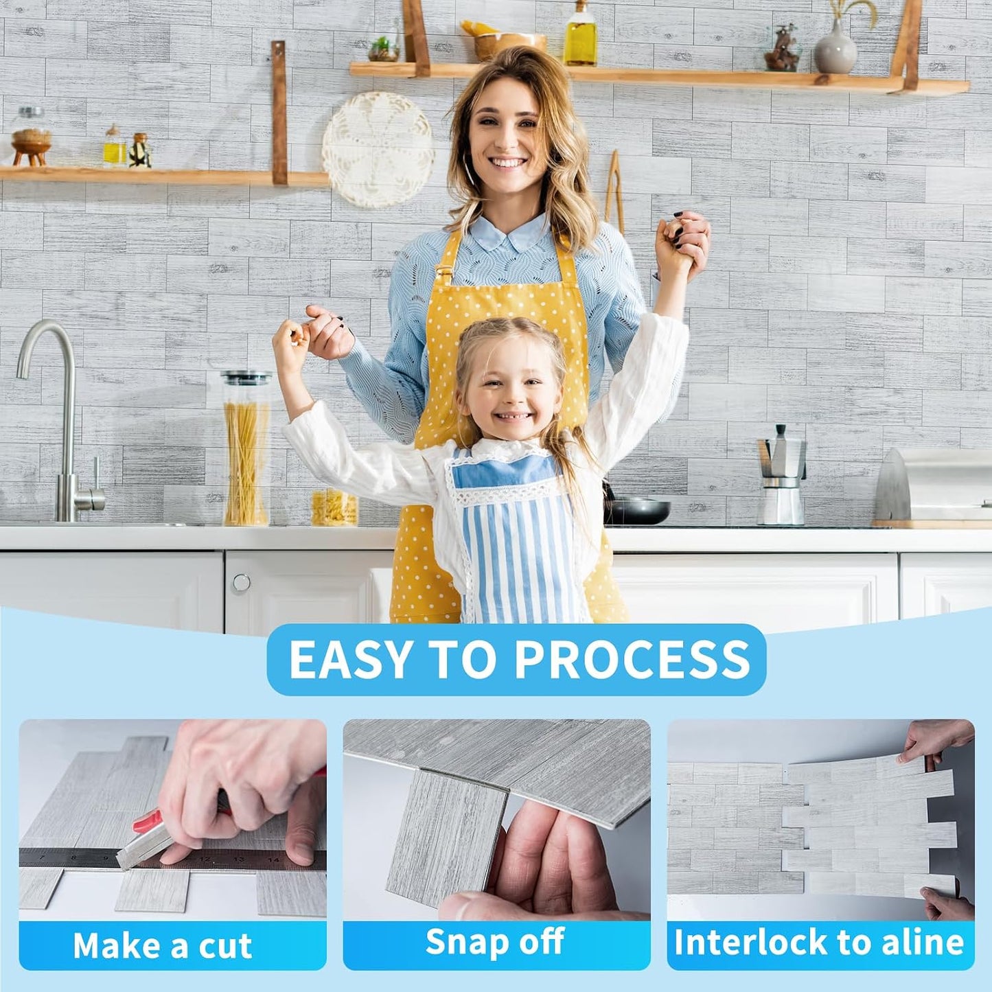 Art3d 10-Pack Peel and Stick Wall Tile for Backsplash, Stick on Stone Tile for Kitchen Bathroom Fireplace Vanitity in Stone Beige