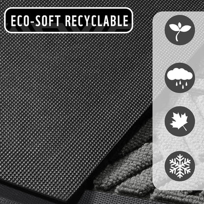 Yimobra Doormat Outdoor Entrance 29.5x17, All-Weather Waterproof Outdoor Mats for Front Door, Non Slip Welcome Door Mat for Patio Proch Outside Entryway Indoor, Black